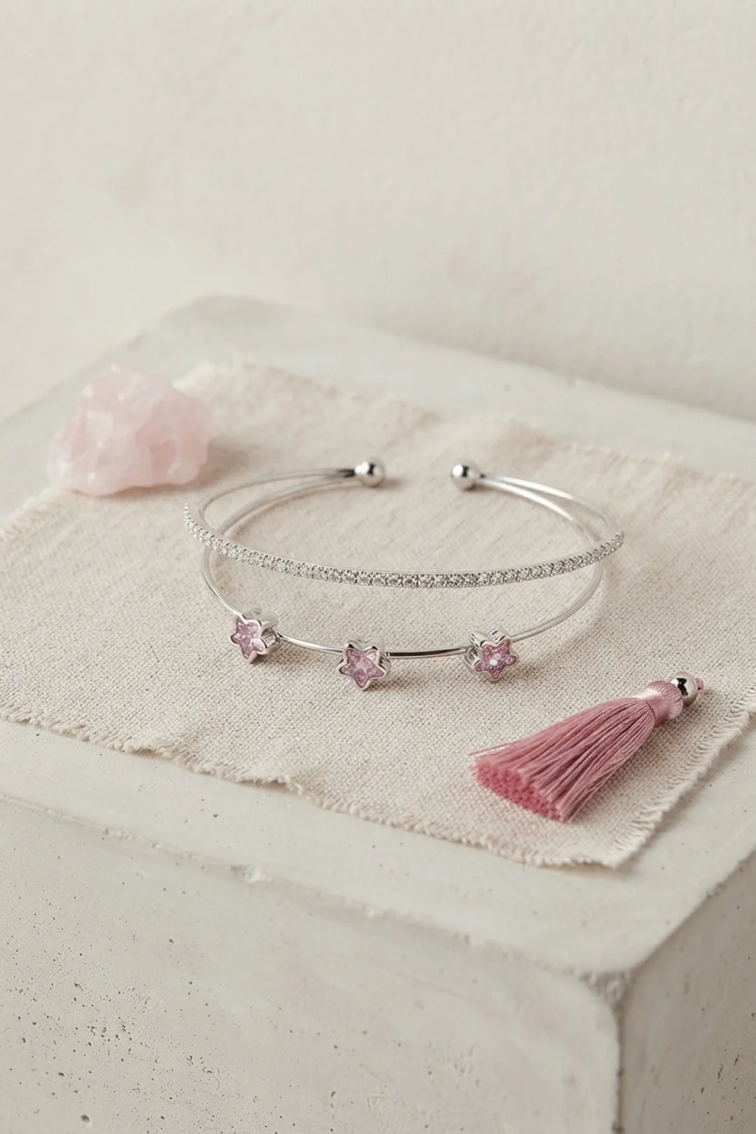 Pembe Yıldız Model Gold Renk Zirkon Taşlı Pirinç Bileklik Fiyatı, Yorumları ve Özellikleri