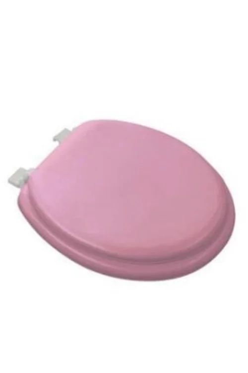 Pembe Yumuşak Klozet Kapak Büyük Puf 42x41 Cm Bx40