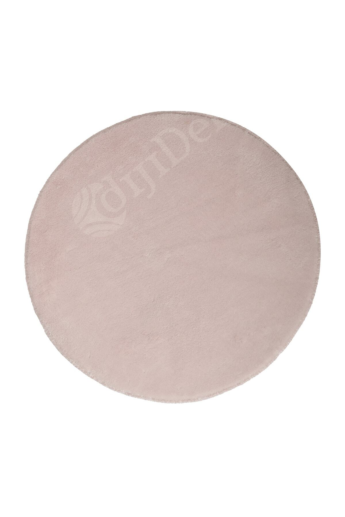 Pembe Yuvarlak Post Dokuma Halı Peluş Banyo Paspası 80x80 Pembe Yuvarlak Post Dokuma Halı Peluş Banyo Paspası 80x80