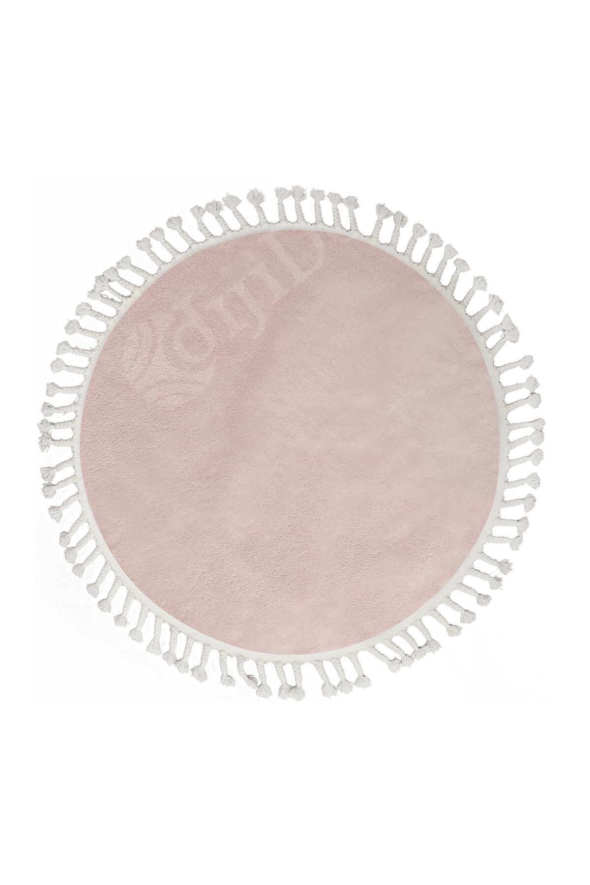 Pembe Yuvarlak Post Halı Saçaklı Peluş Banyo Paspası 80x80 Fiyatı, Yorumları ve Özellikleri