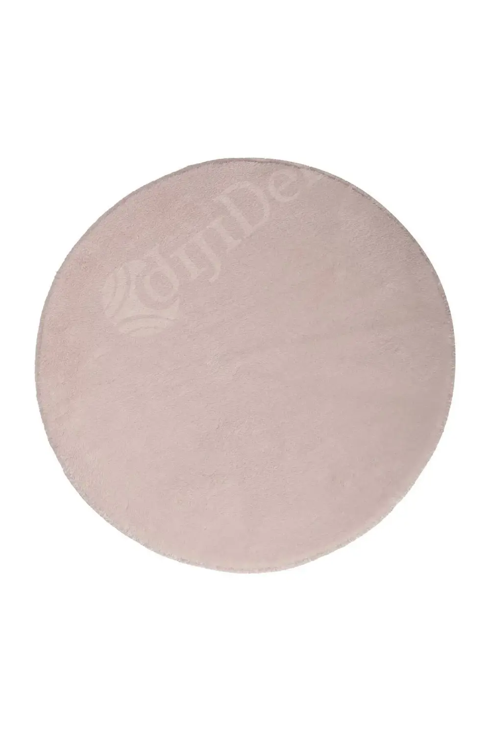 Pembe Yuvarlak Post Dokuma Halı Peluş Yumuşacık Antibakteriyel Ço