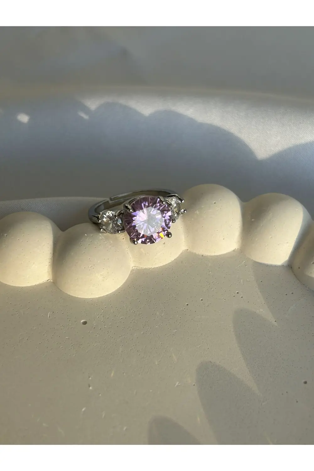 Atelier Emine Pembe Zirkon Taş Yüzük