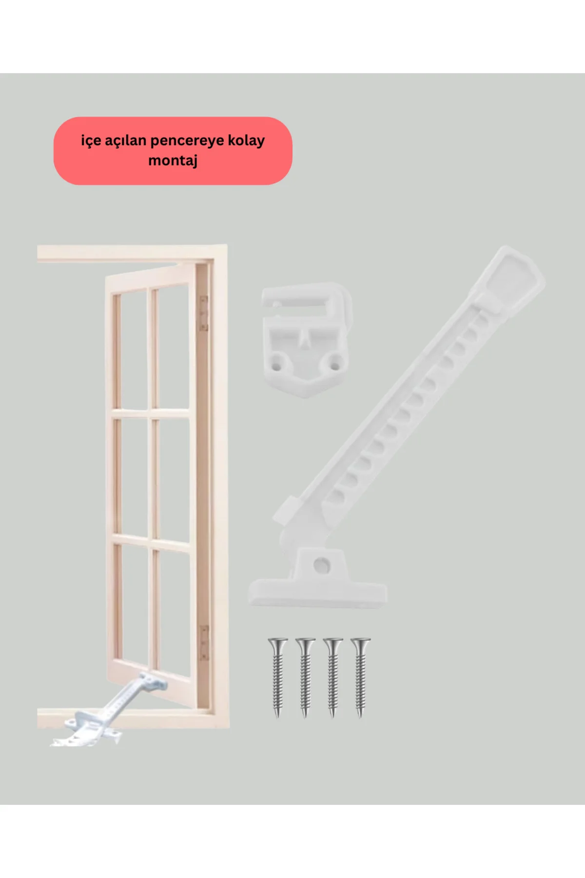 Pencere Cam Emniyet Kilidi Açılma Sınırlayıcı Set - Lisinya