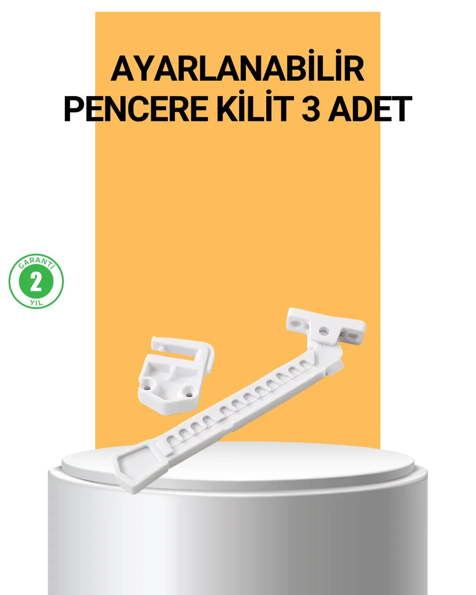 Pencere Cam Emniyet Kilidi Açılma Sınırlayıcı Set - Çocuk ve Evcil Hayvan Güvenliği İçin Geliştirilmiş Dayanıklı Çözüm