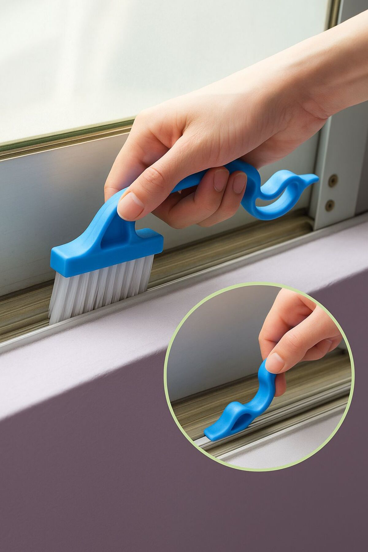 Pencere ve Kapı Ray Temizleme Fırçası – Pratik Dar Alan Temizlik 