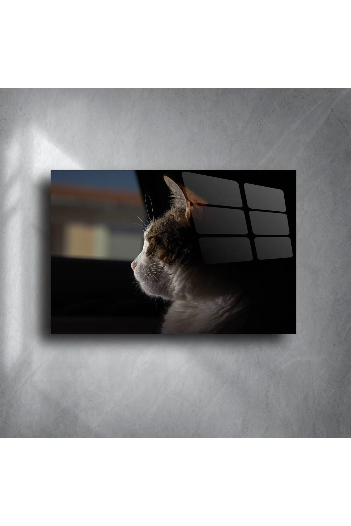 Pencereden Bakan Kedi Cam Tablo Pencereden Bakan Kedi Cam Tablo