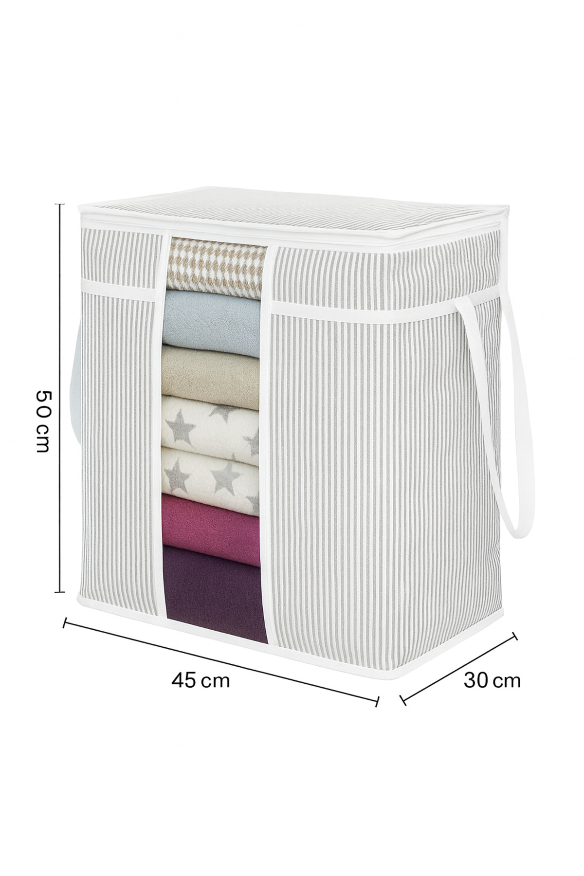 Pazar Kapısı Pencereli Saklama Çantası Hurç 30*45*50Cm