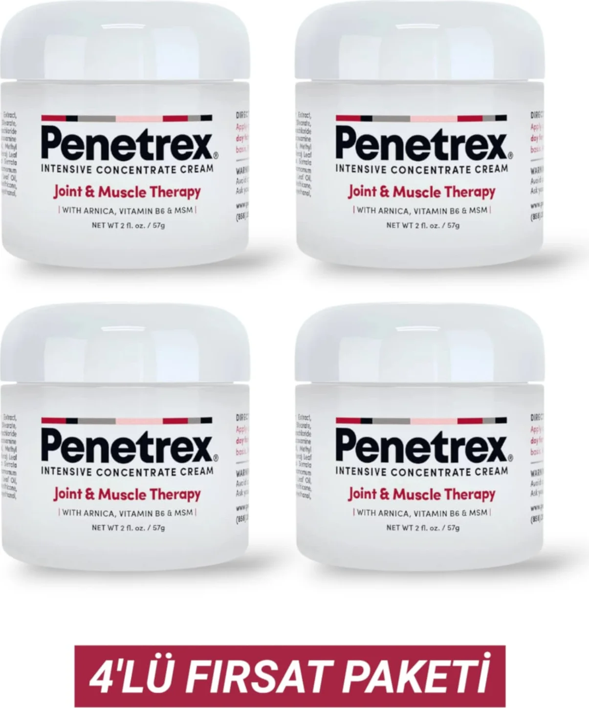 Penetrex Vücut Kremi 4 Adet — Kas ve Eklem Ağrılarına Etkili Çözüm