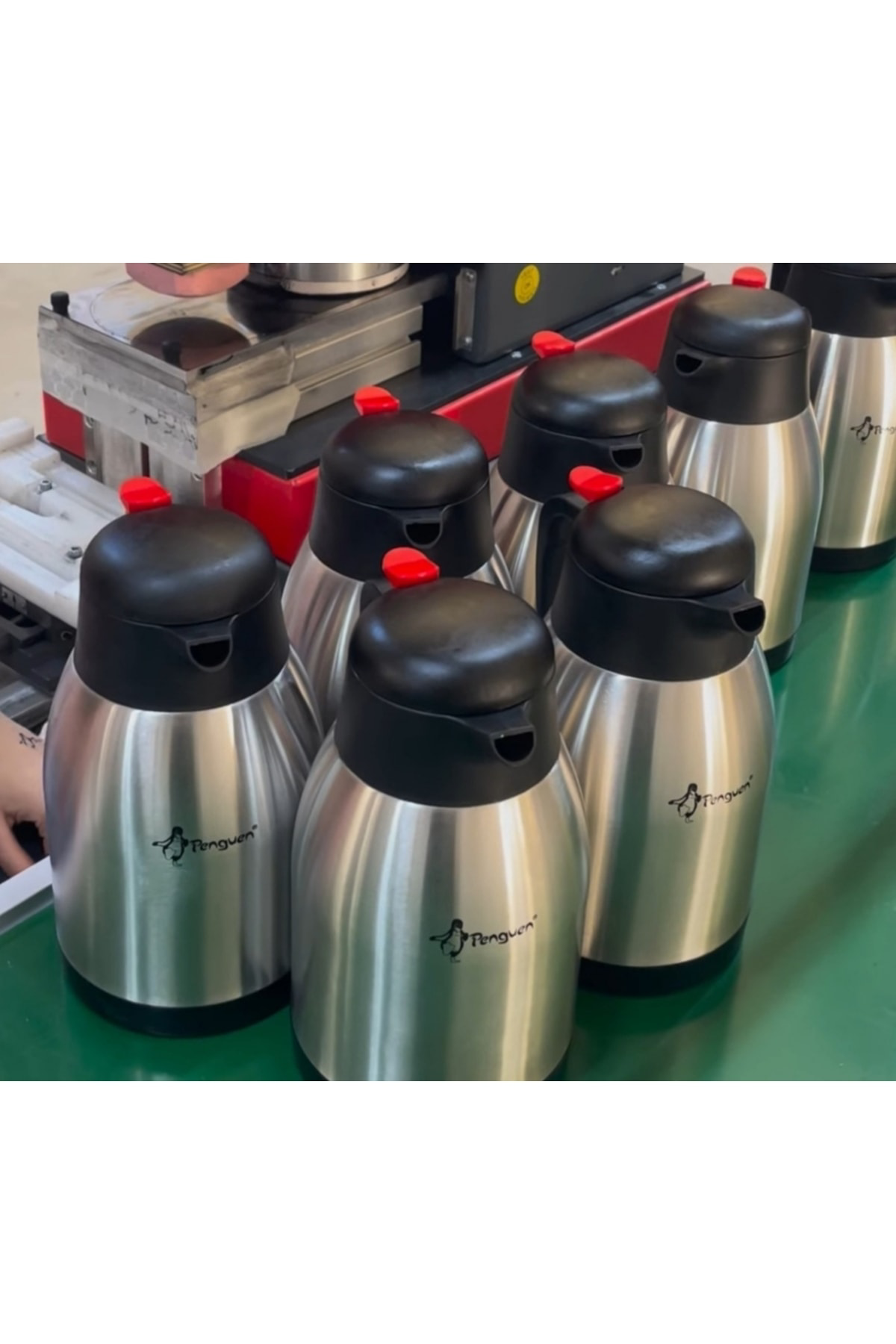 Beyaz Pırıltı Penguen 2 Lt Paslanmaz Çelik Termos 18/10 304 Kalite