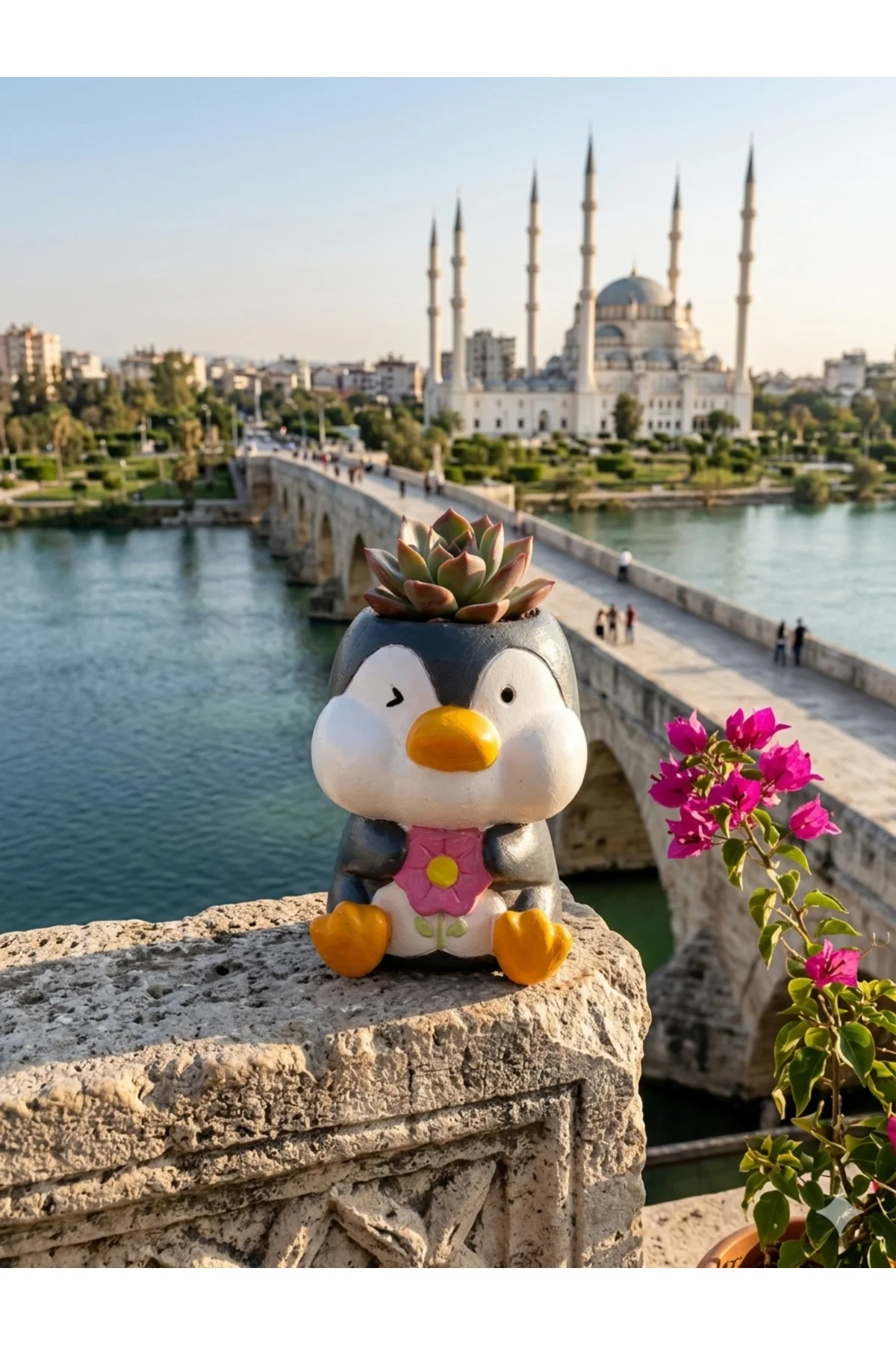 Penguen Tasarım El Yapımı Seramik Saksı - Dekoratif Mini Çiçeklik & Ofis Masa Üstü Hediyelik Obje Penguen Tasarım El Yapımı Seramik Saksı - Dekoratif Mini Çiçeklik & Ofis Masa Üstü Hediyelik Obje