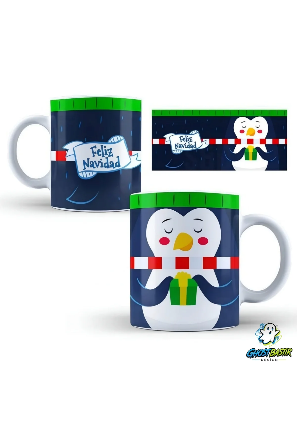 Penguenli Noel | Yılbaşı Kupa Bardak | Tek Adet K0659