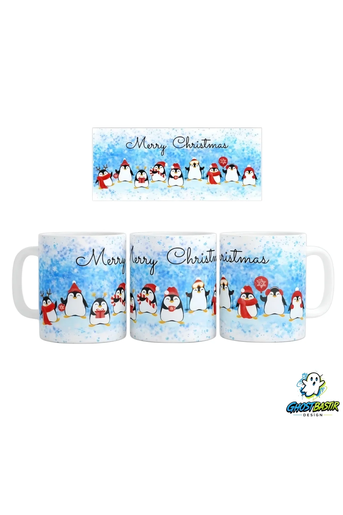 Penguenli Noel | Yılbaşı Kupa Bardak | Tek Adet K0660 Penguenli Noel | Yılbaşı Kupa Bardak | Tek Adet K0660