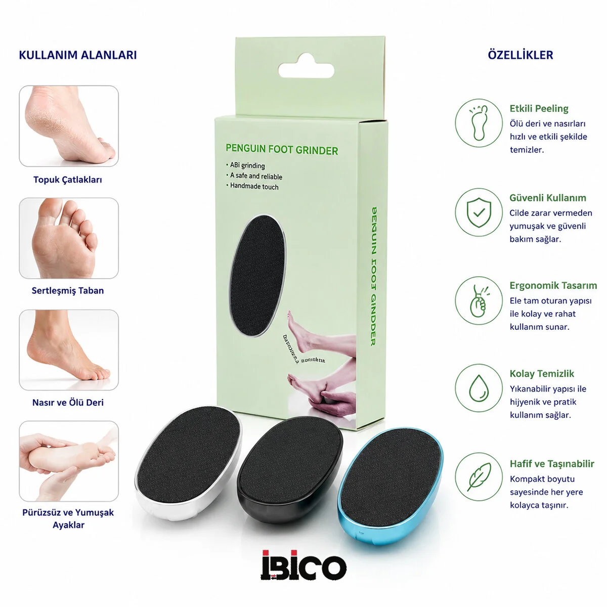 PENGUIN FOOT GRINDER AYAK - TOPUK TÖRPÜ RENKLİ HERHANGİ BİR RENKT