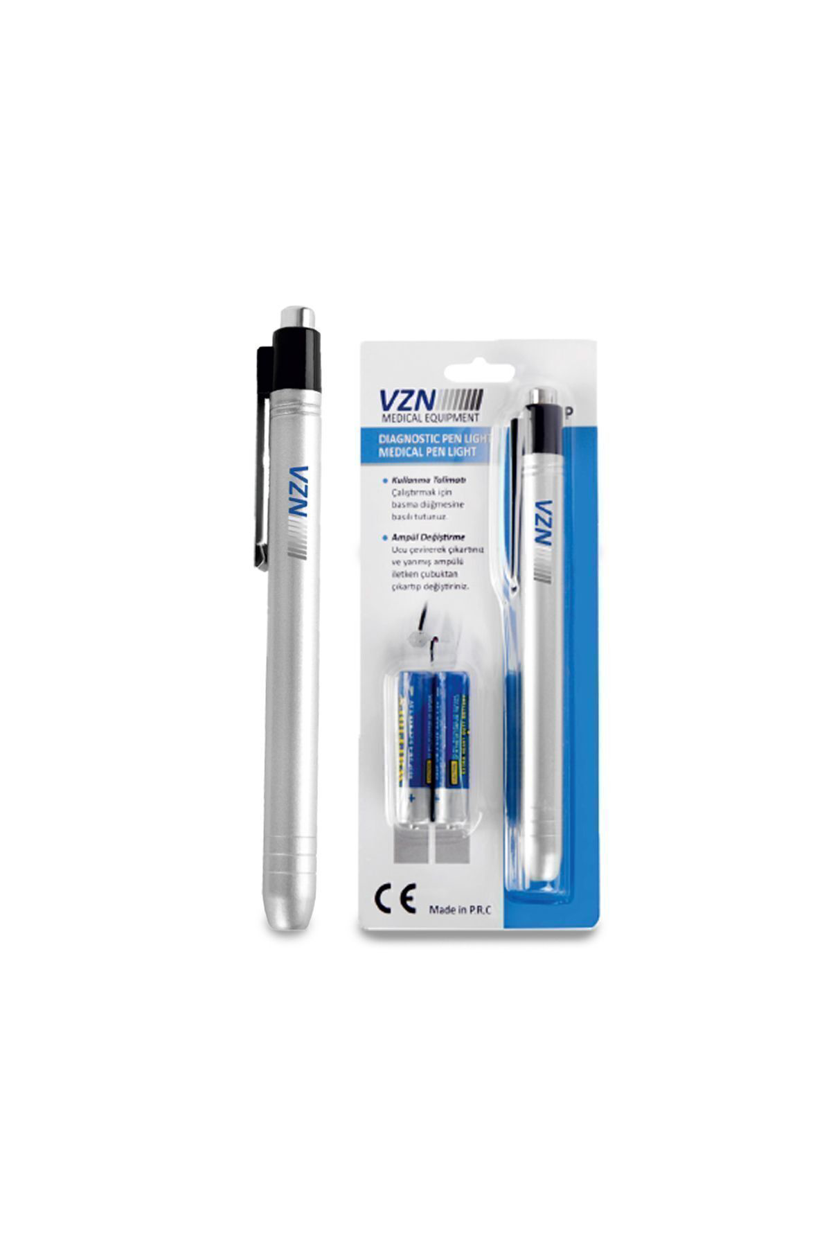 Vzn Penlight Doktor Muayene İşıklı Yaka Kalemi