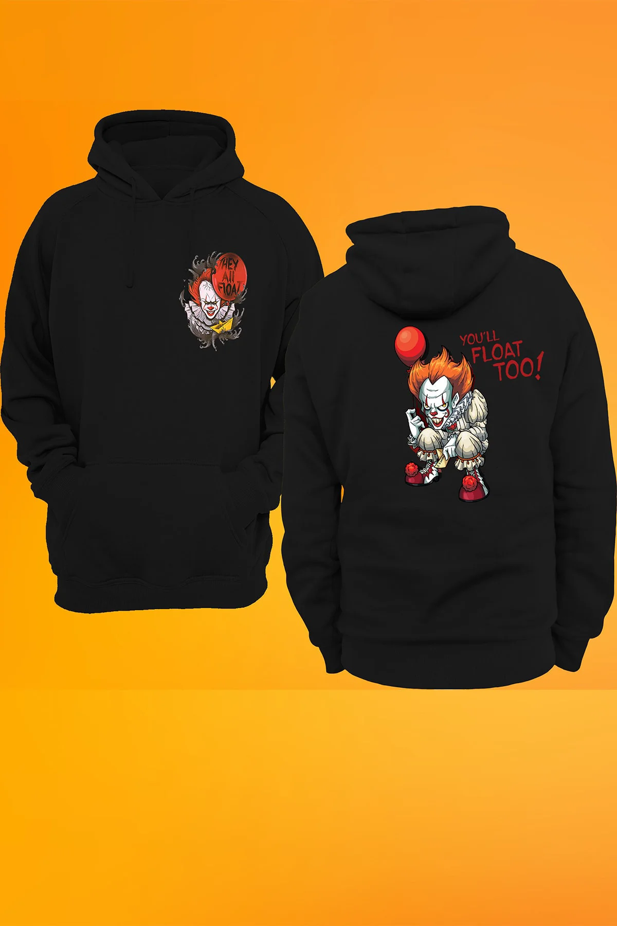 Penny Wise You'll Float Baskılı Fermuarsız Kapüşonlu Sweatshirt