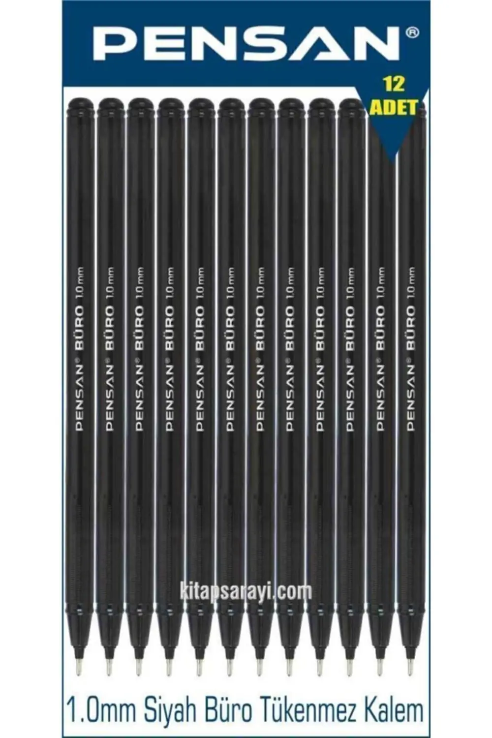 Pensan Büro 1.0 Mm Siyah Tükenmez Kalem 12 Adet Tk.k
