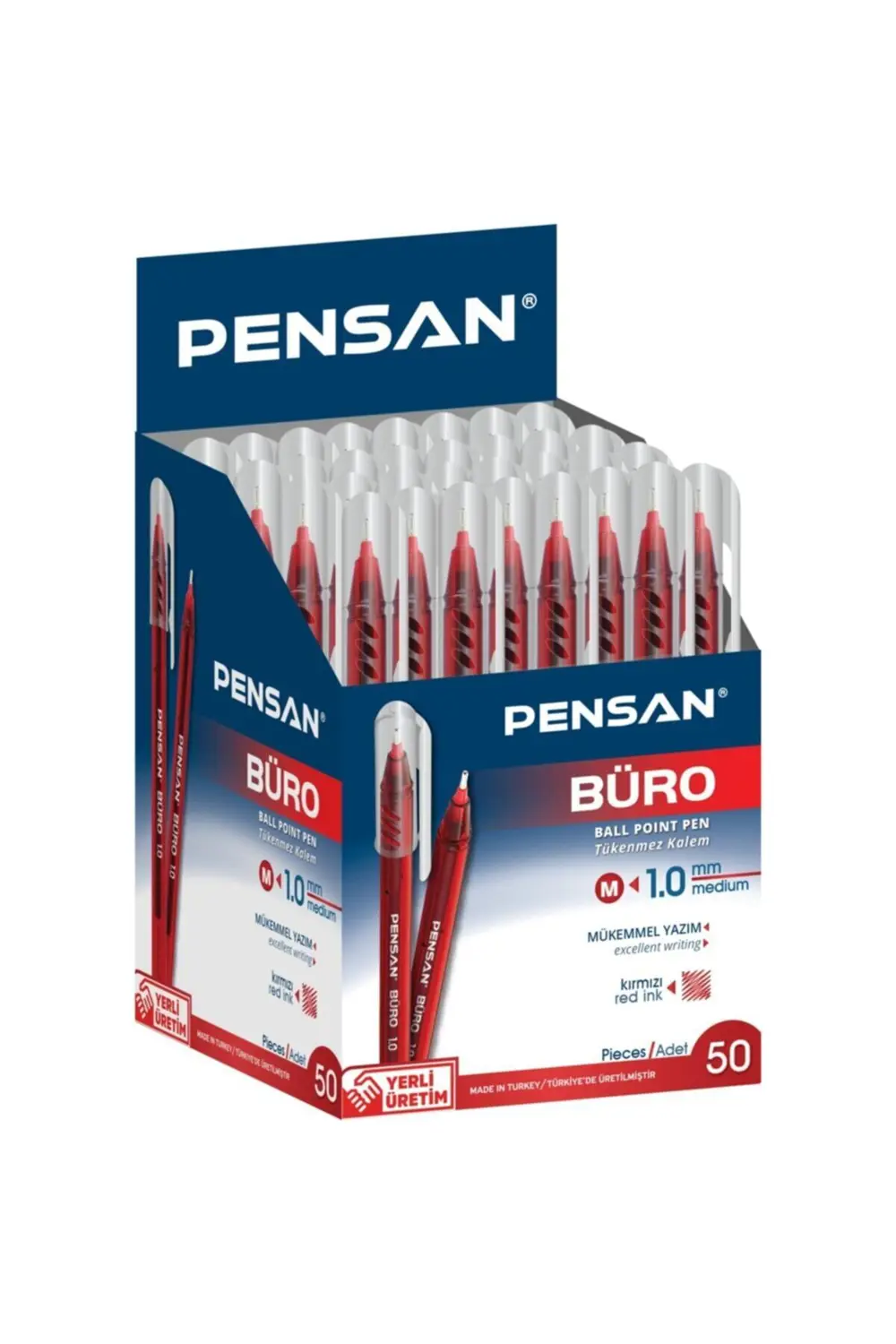 PENSAN TÜKENMEZ BÜRO KIRMIIZI KALEM 50 Lİ 2270