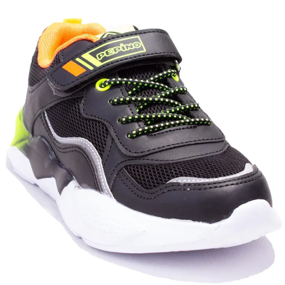Pepino 1424 Siyah Turuncu Ortopedik Günlük Kız Çocuk Spor Ayakkab
