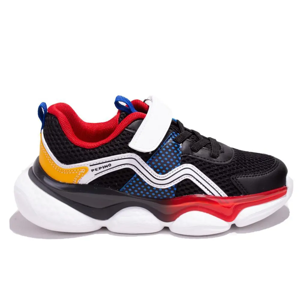 Pepino 1651 Siyah Kırmızı Ortopedik Günlük Erkek Çocuk Spor Ayakk