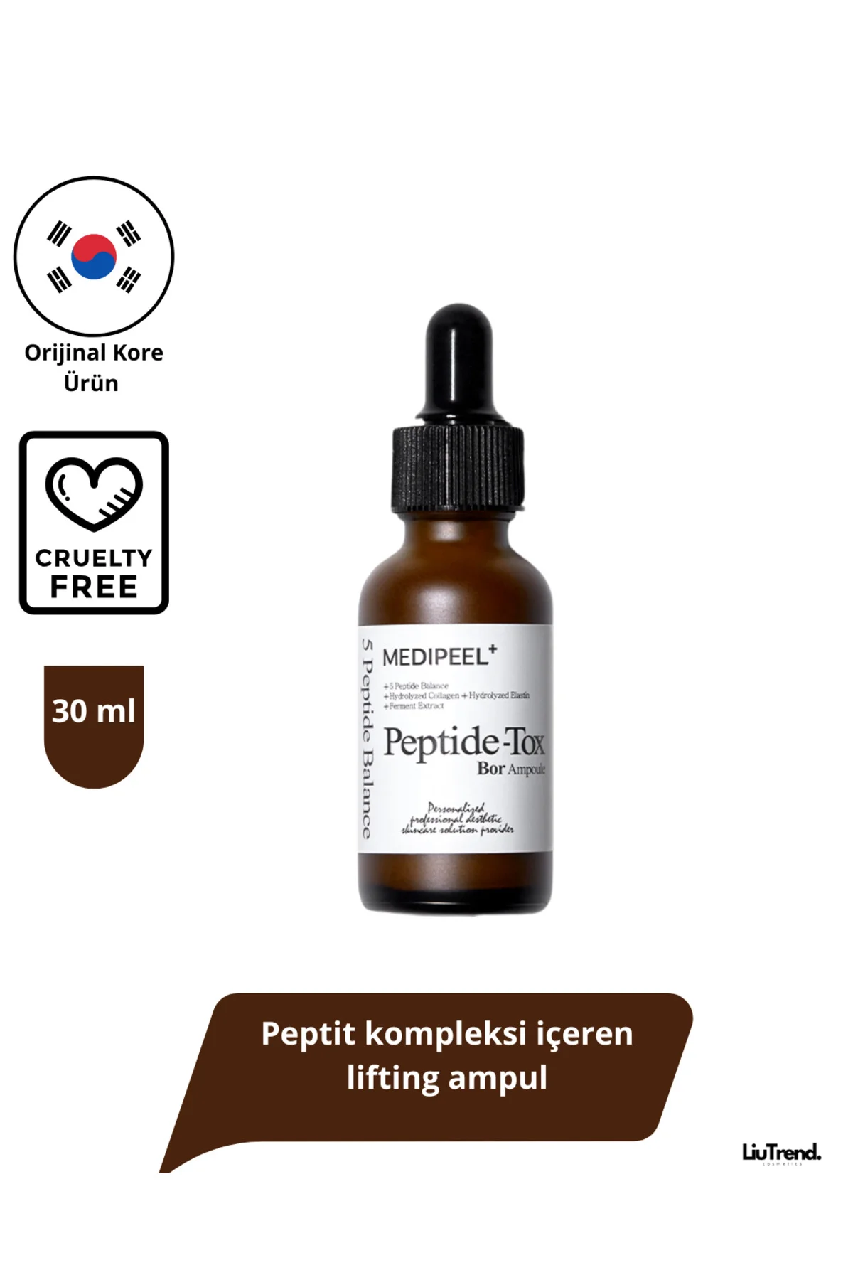 Peptide-tox Bor Ampoule 30 ml Kırışıklıkl karşıtı . Etkili Yüz Se