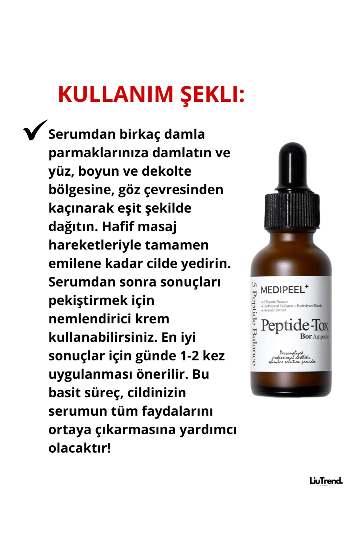 Peptide-tox Bor Ampoule 30 ml Kırışıklıkl karşıtı . Etkili Yüz Se