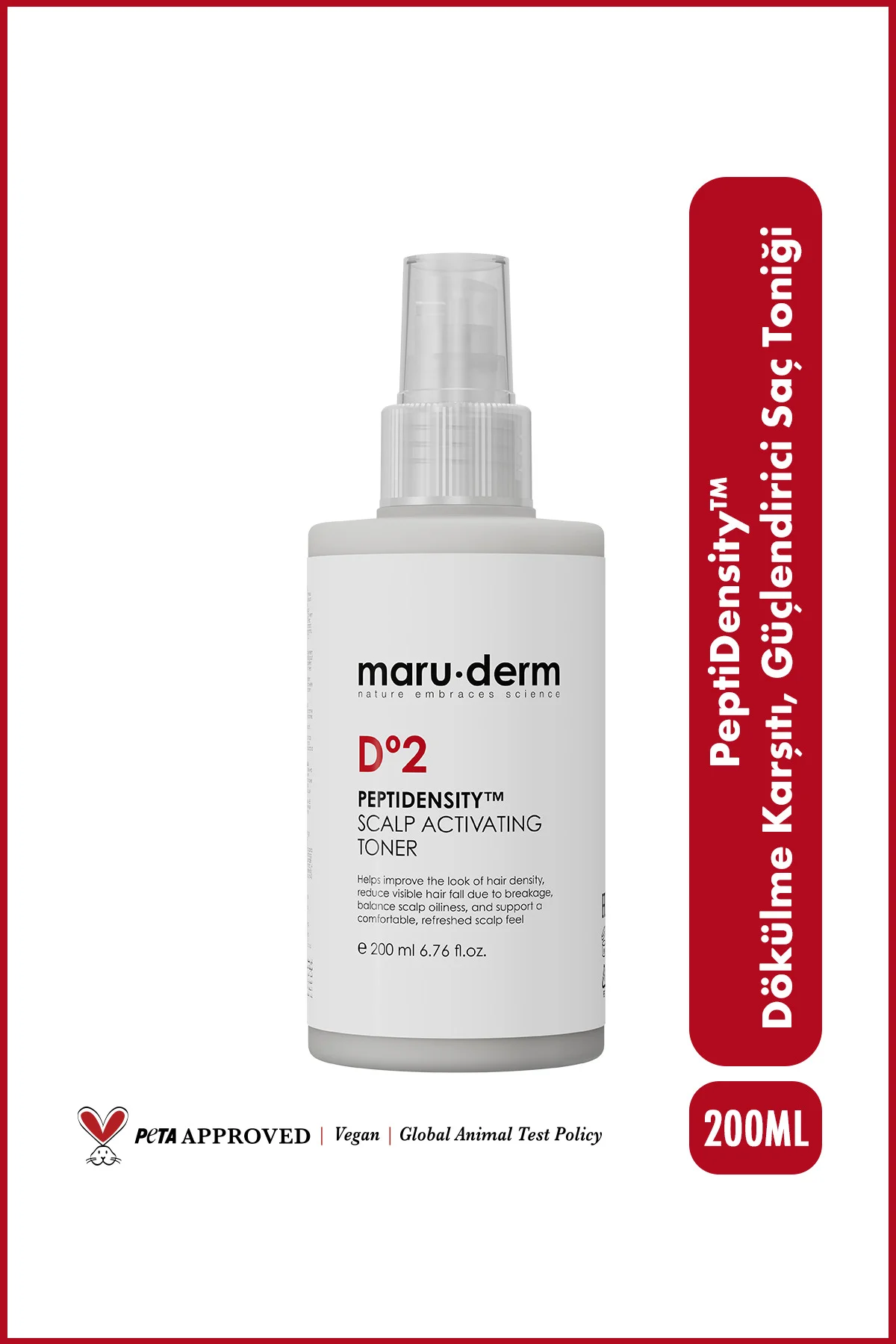 PeptiDensity™ Saç Dökülmesine Karşı Tonik – Saç Yoğunlaştırıcı Etkili ve Saç Derisi Toniği 200 ML PeptiDensity™ Saç Dökülmesine Karşı Tonik – Saç Yoğunlaştırıcı Etkili ve Saç Derisi Toniği 200 ML