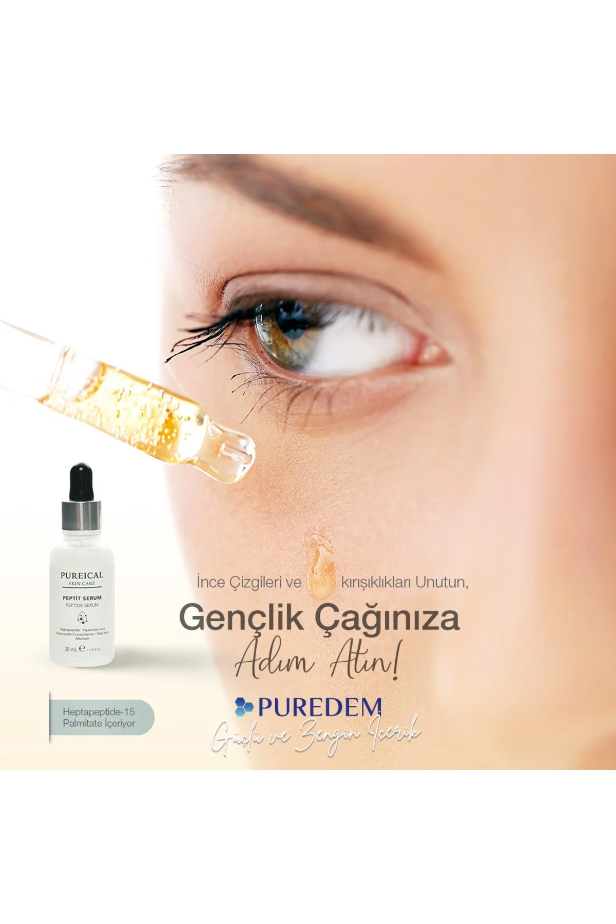 Peptit Serum, Kırışıklık Karşıtı, Anti-Aging ve Cilt Sıkılaştırıc