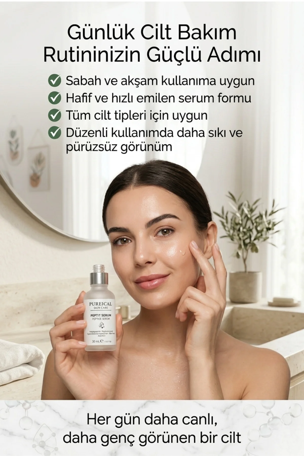 Peptit Serum, Kırışıklık Karşıtı, Anti-Aging ve Cilt Sıkılaştırıc