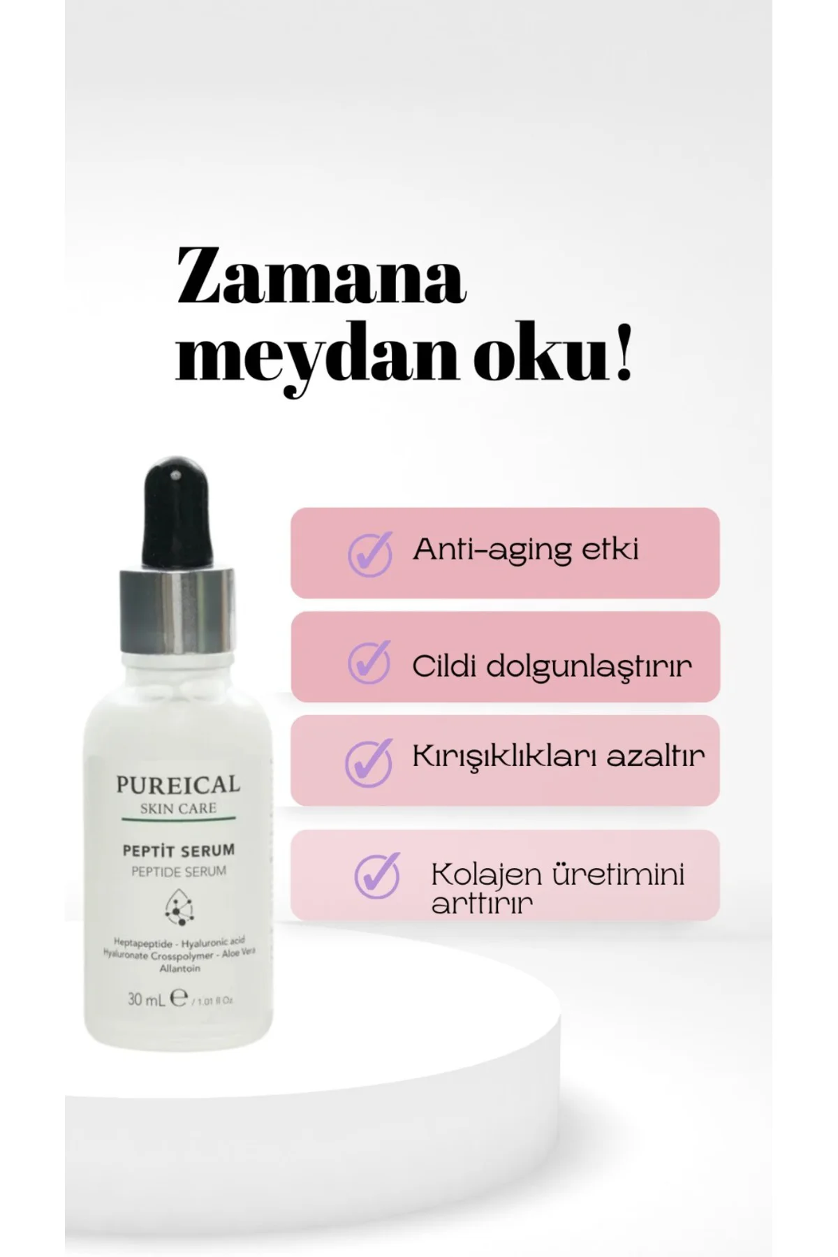 Peptit Serum, Kırışıklık Karşıtı, Anti-Aging ve Cilt Sıkılaştırıc