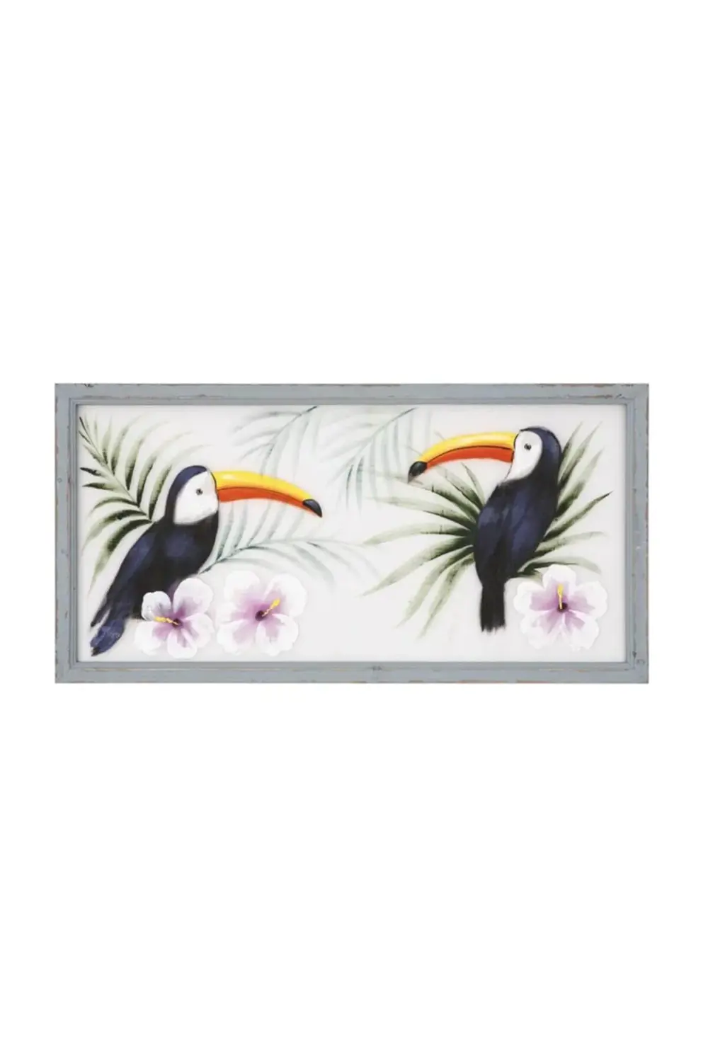 Pera Papağan Dekoratif Tablo 100x50 Cm