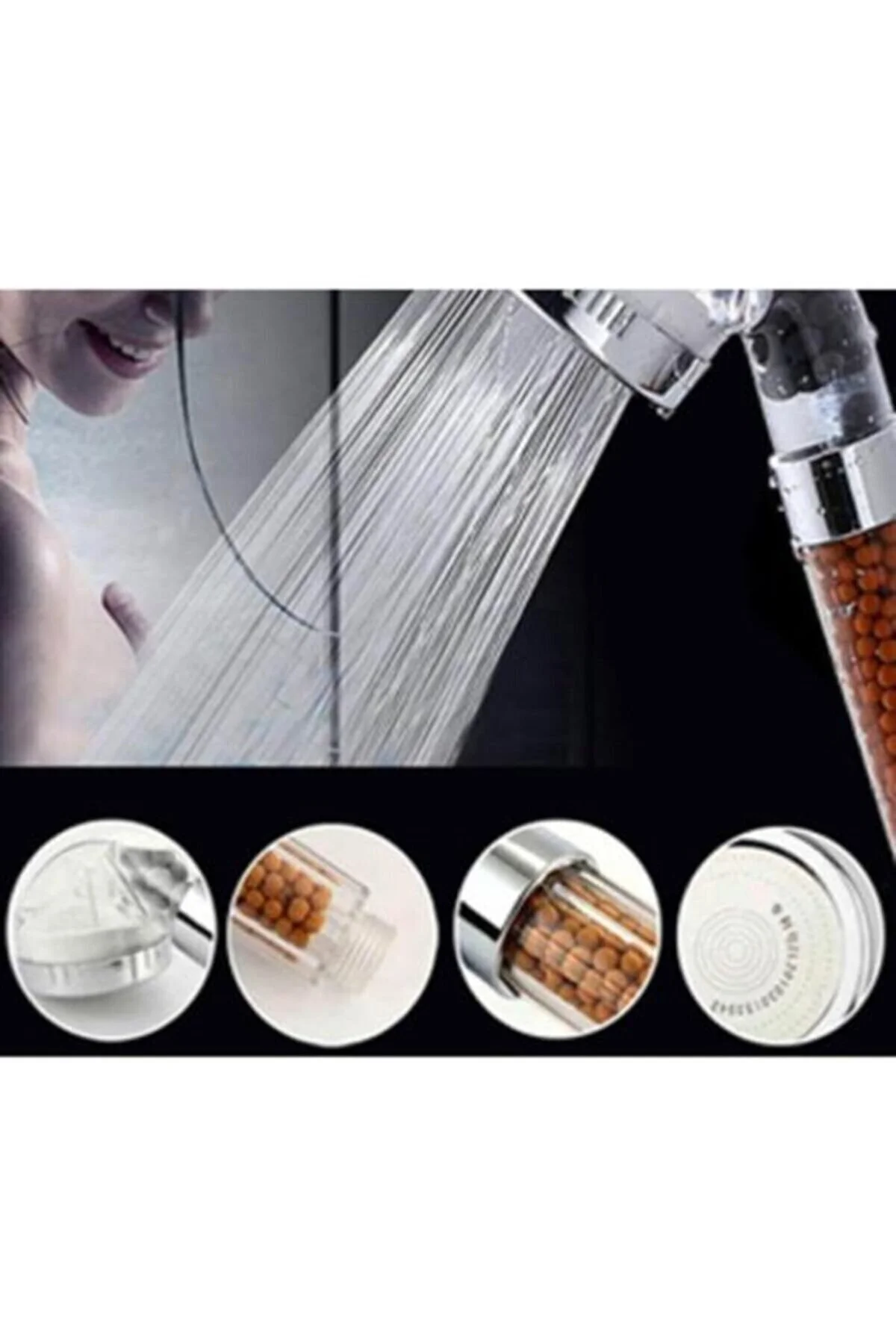 Pera Su Tasarruflu Arıtmalı Duş Başlığı + Vera Pvc Hortum Duş Seti Pera Su Tasarruflu Arıtmalı Duş Başlığı + Vera Pvc Hortum Duş Seti