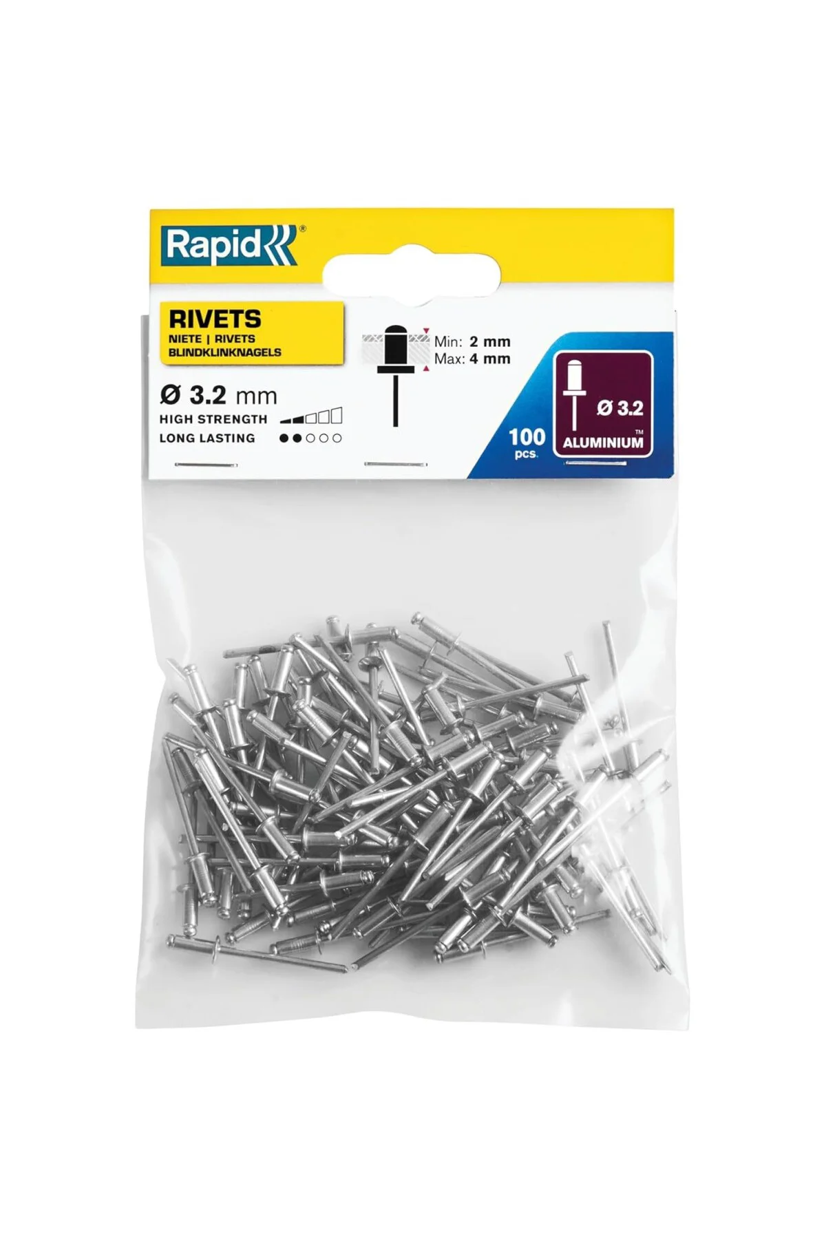 Percin 3.2X8 mm Aluminyum100 Adet