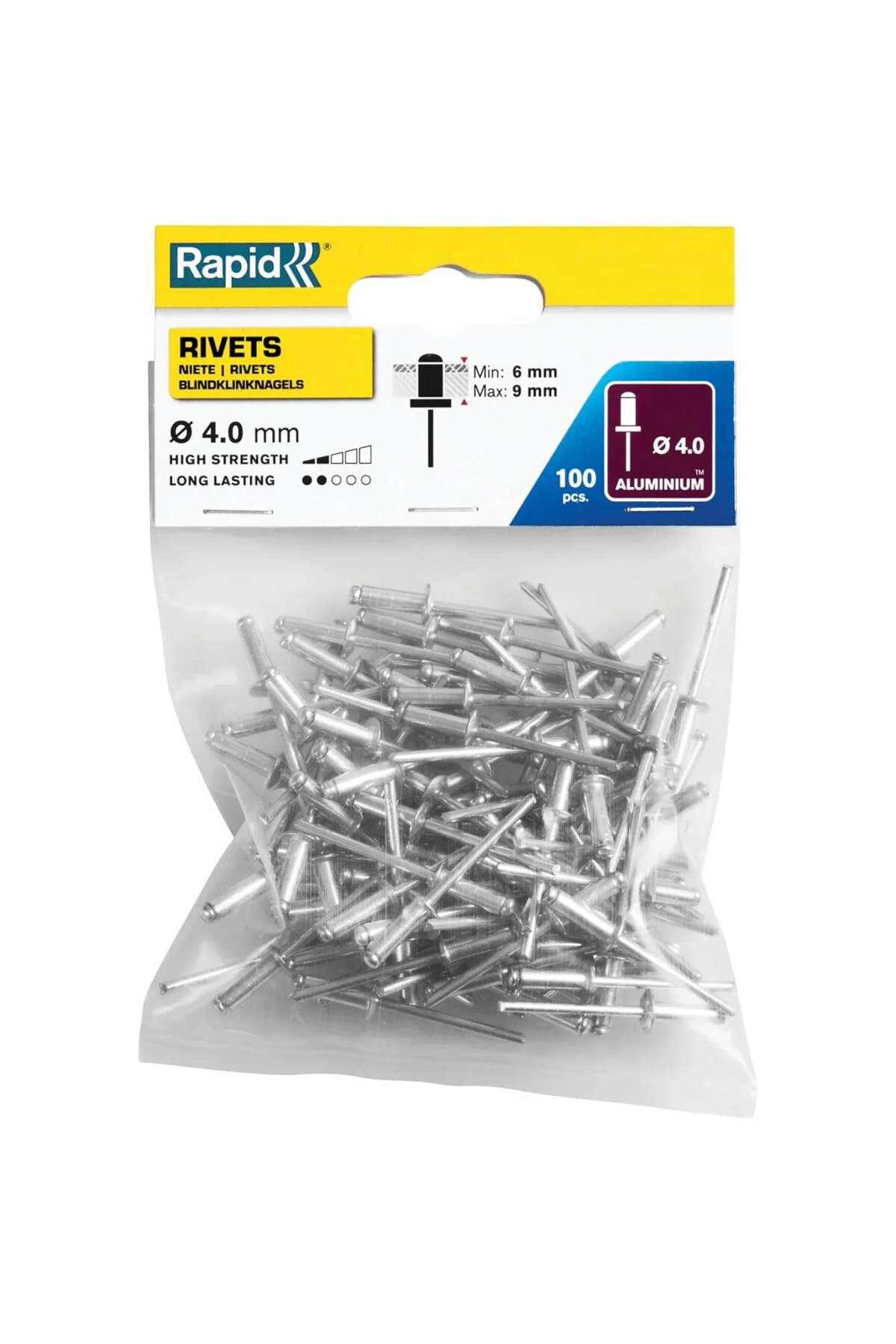 Percin 4X12 mm Aluminym 100 Adet