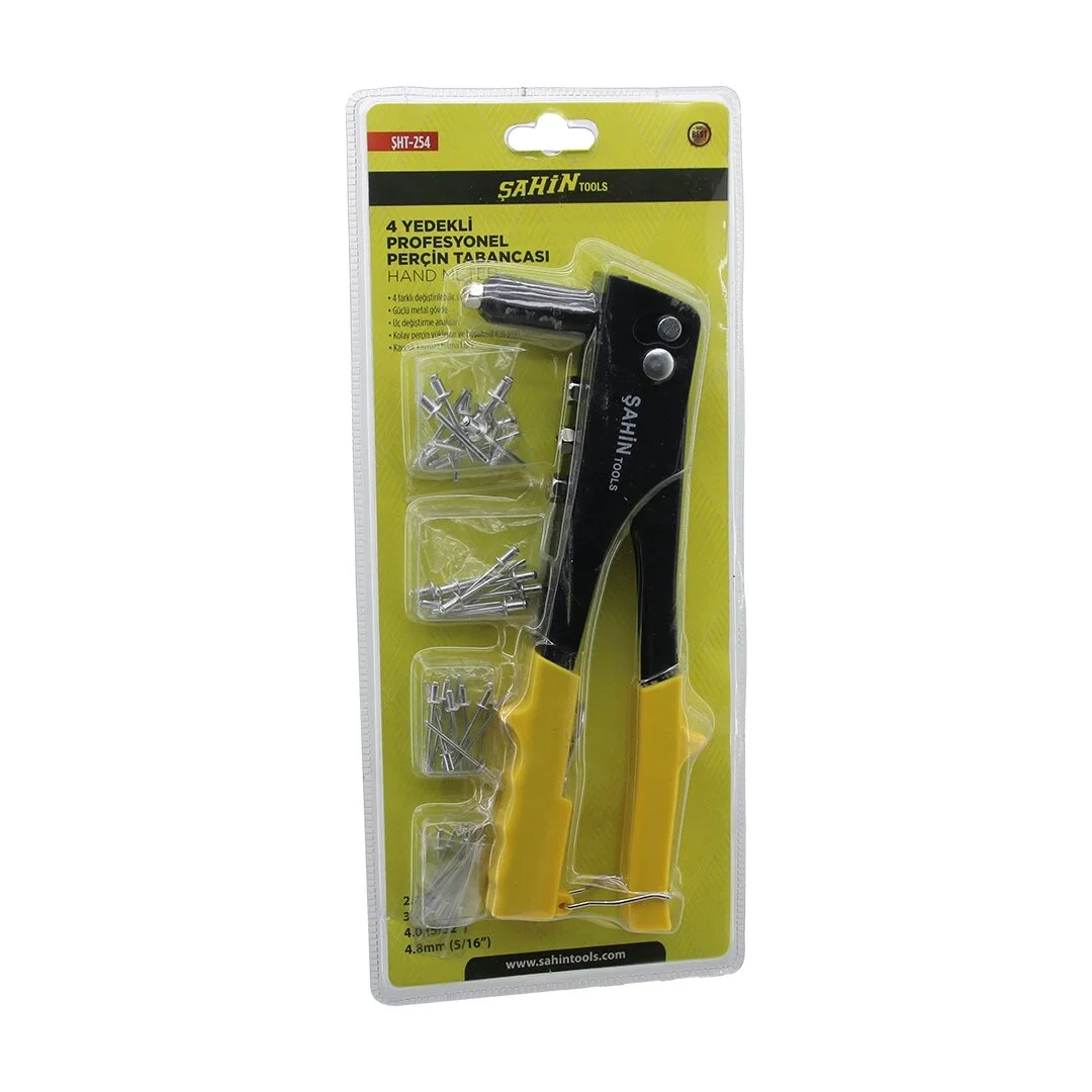 Perçin Tabanca Makine Seti = 4 Boy Uç = 2.4- 3.2 - 4 - 4.8 + 4 Boy Kalınlık X 10pcs=40pcs İğne Bx40 Fiyatı, Yorumları ve Özellikleri