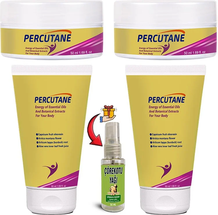 Percutane Bitkisel Krem 50ML + Çörekotu Yağı - Arnika Montana & Dulavratotu Kökü ile Eklemp ve Kas Ağrılarına Doğal Çözüm
