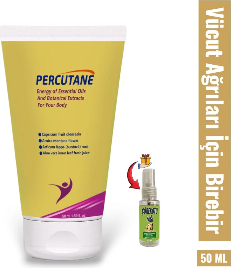 Percutane Masaj Kremi 50 ml - Vücut Ağrıları İçin Hızlı Rahatlama, Çörek Otu Yağı Hediye Fiyatı, Yorumları ve Özellikleri