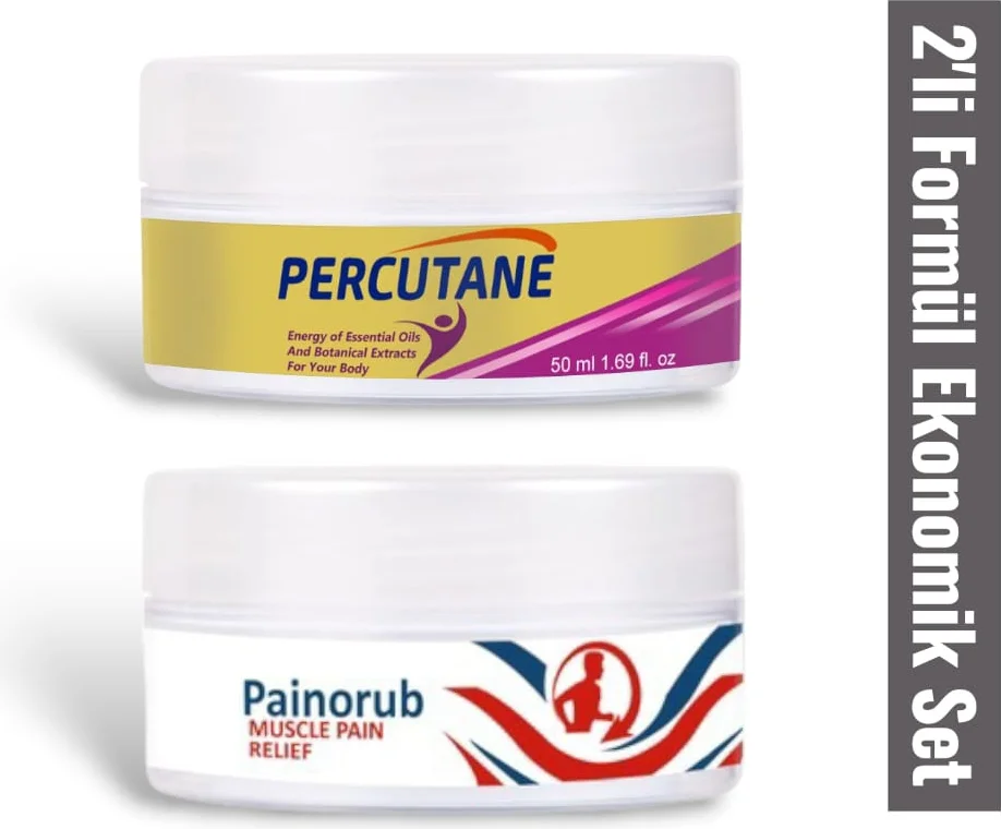 Percutane & Painorub Ağrı Yönetimi Bakım Kremi Seti - Kas ve Eklem Ağrısına Etkili Çözüm 50ml + 50ml