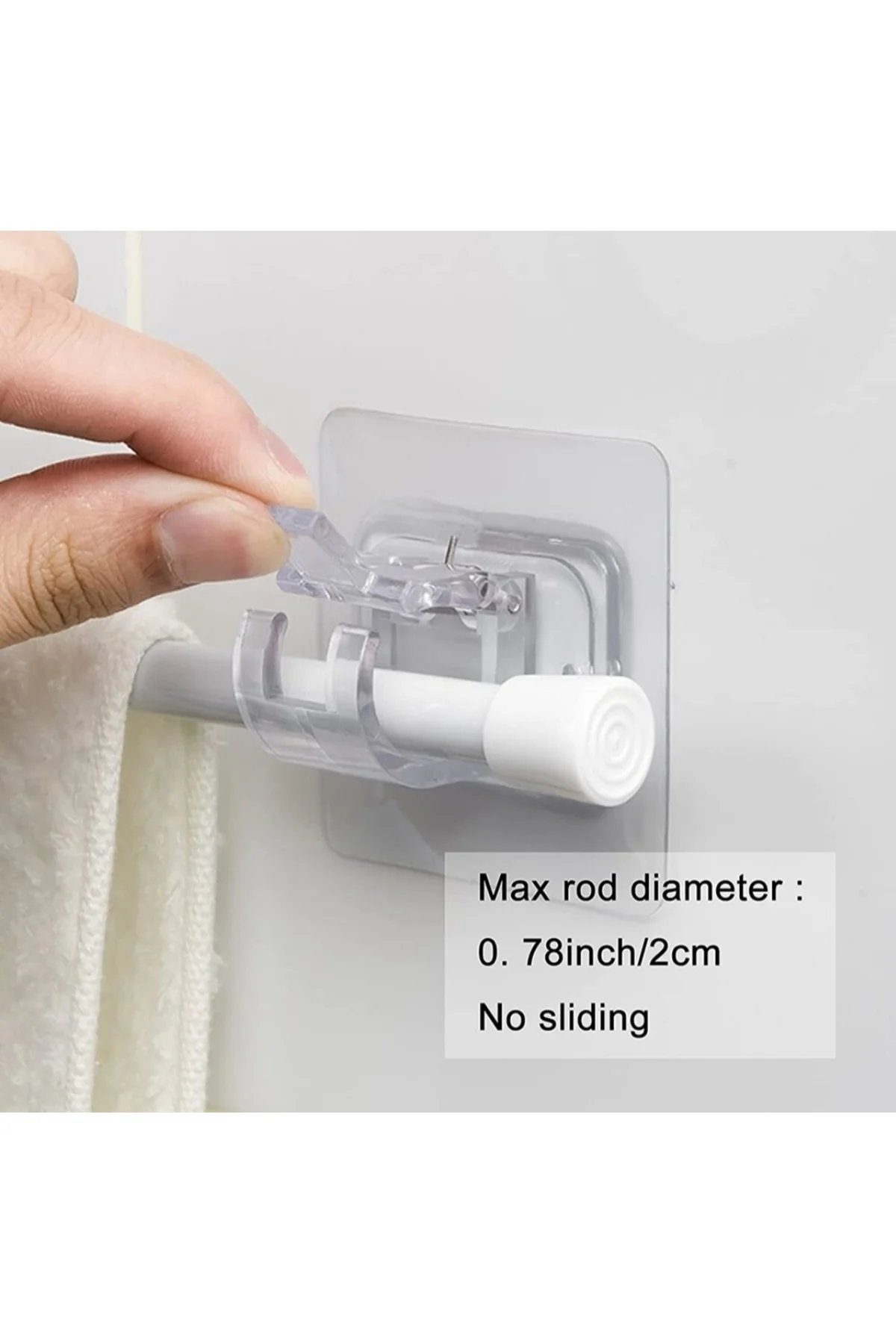 Perde Çubuğu Braketi Kendinden Yapışkanlı Boru Tutucu 2 Adet