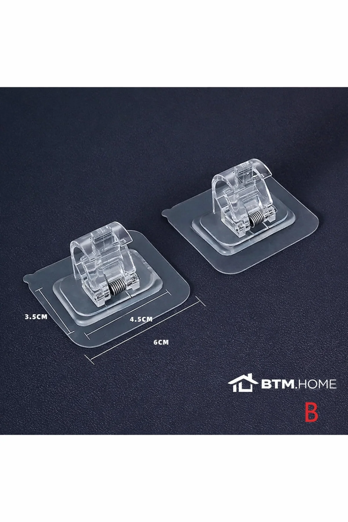 Perde Çubuğu Braketi Kendinden Yapışkanlı Boru Tutucu 2 Adet