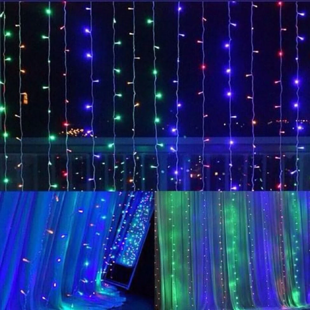 Perde Led 240 Ledli 8 Fonksiyonlu Dekor Lambası Rgb Perde Led 240 Ledli 8 Fonksiyonlu Dekor Lambası Rgb