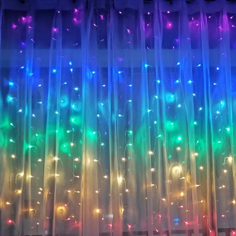 Perde Led 240 Ledli 8 Fonksiyonlu Dekor Lambası Rgb Perde Led 240 Ledli 8 Fonksiyonlu Dekor Lambası Rgb