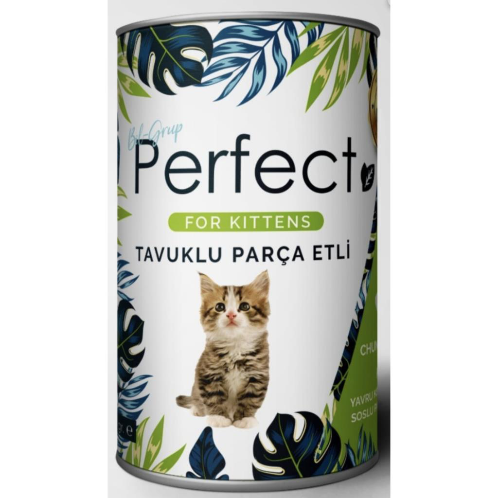 Perfect  Kitten Chicken Tavuk Eti Parçacıklı Yavru Kedi Konservesi