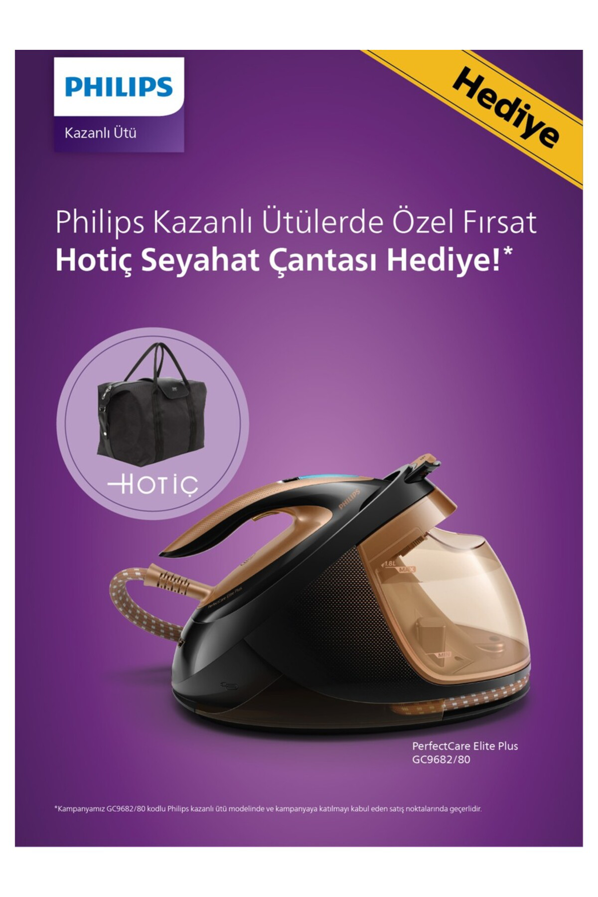 Perfectcare Elite Plus Buhar Kazanlı Ütü 8 Bar, 600g Şok Buhar, G