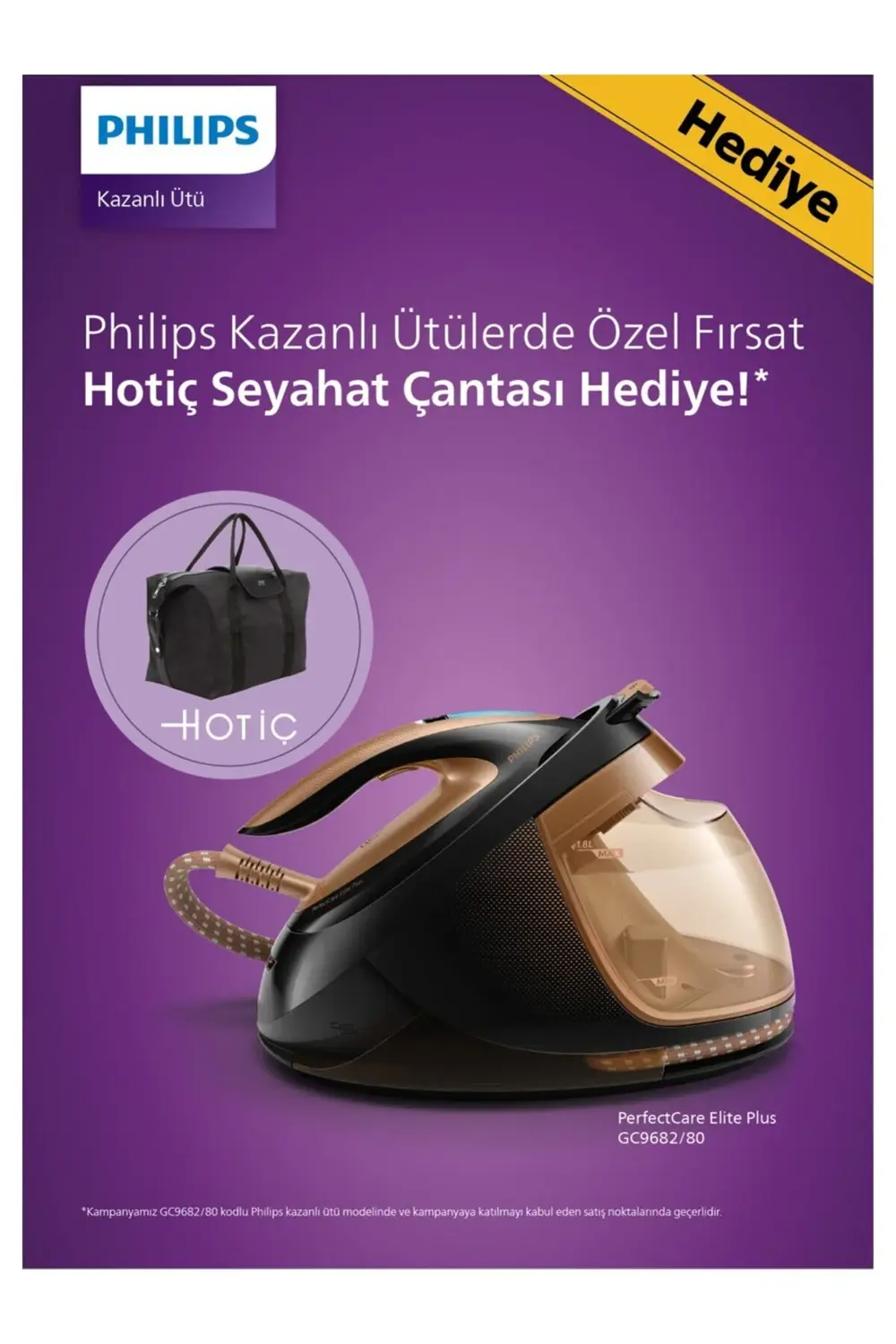 Perfectcare Elite Plus Buhar Kazanlı Ütü 8 Bar, 600g Şok Buhar, G