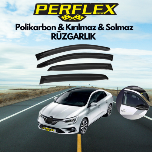 Perflex Polikarbon Kırılmaz Rüzgarlık V2 Renault Megane 4 Sedan A