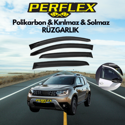 Perflex Polikarbon Kırılmaz Rüzgarlık V2 Düz Dacia Duster 2018+ Perflex Polikarbon Kırılmaz Rüzgarlık V2 Düz Dacia Duster 2018+