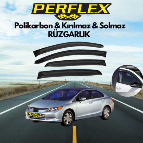Perflex Polikarbon Kırılmaz Rüzgarlık V2 Mugen Honda Civic 2012-2
