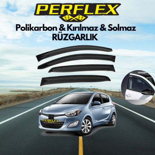 Perflex Polikarbon Kırılmaz Rüzgarlık V2 Düz Hyundai İ20 2008-201