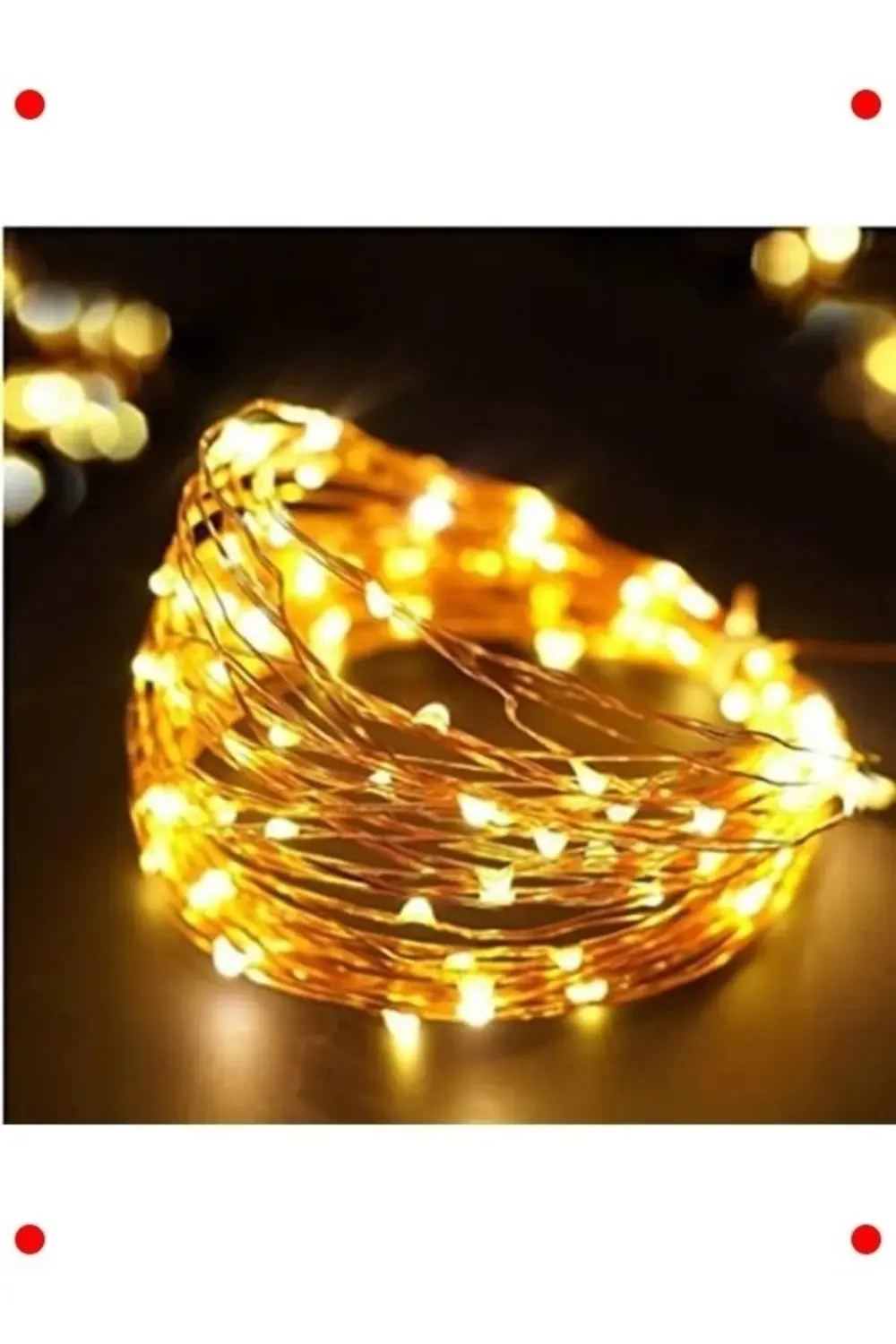 Peri Işık Zinciri - 5 Metre - Sarı Renk