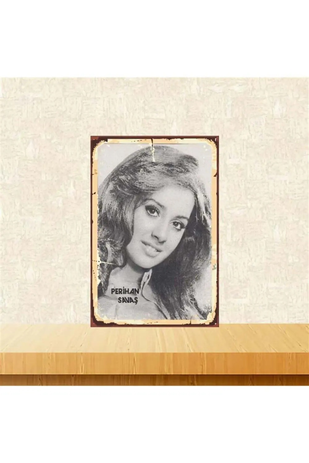 Perihan Savaş Retro Ahşap Poster 20-30 cm Tkfx3716